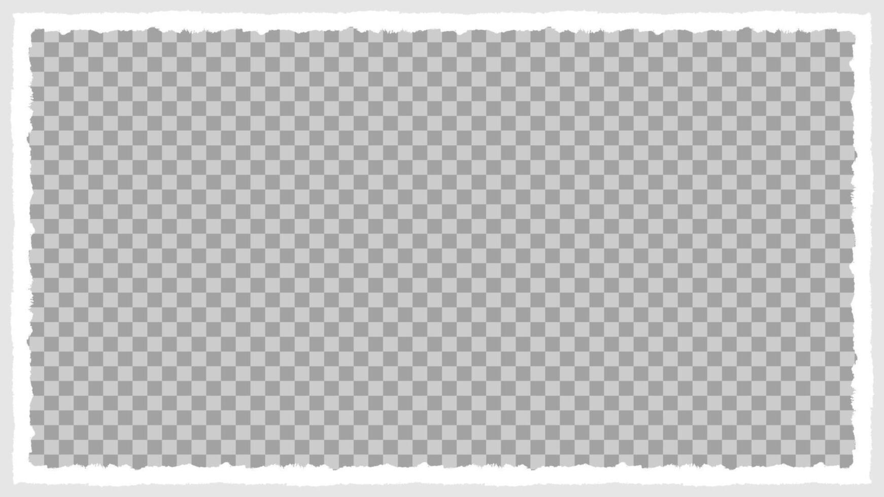 Ripped paper frame border rectangular vector