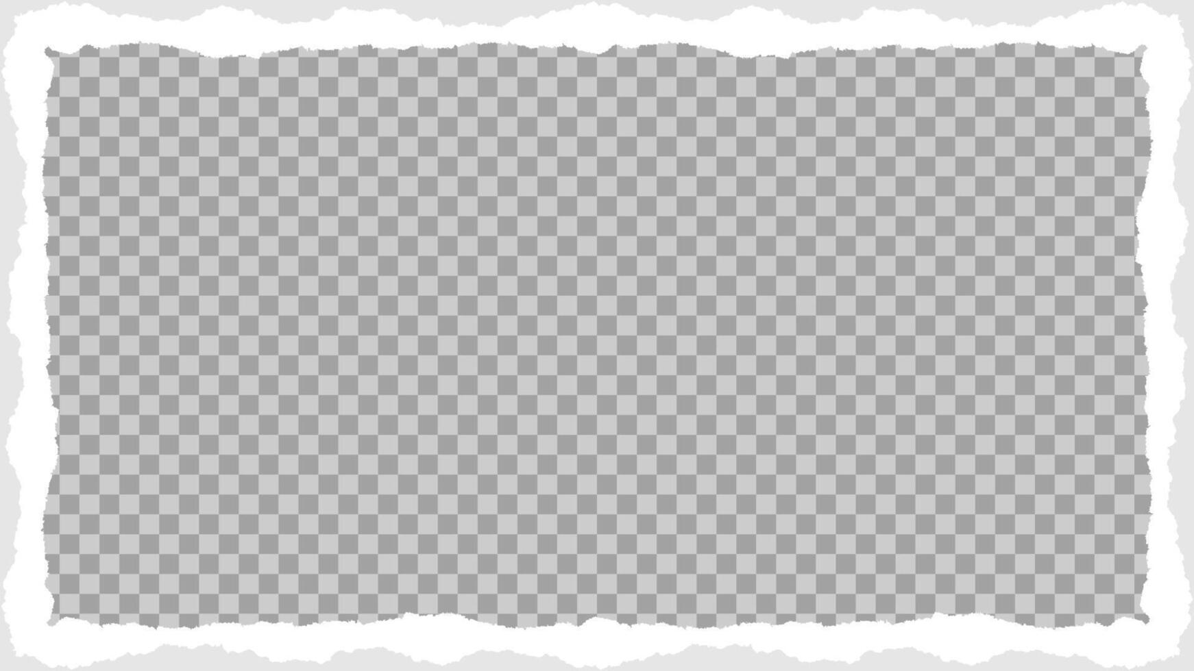 Torn paper frame border rectangular vector