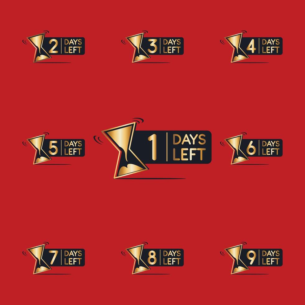 Number Days Left Countdown Illustration Template vector