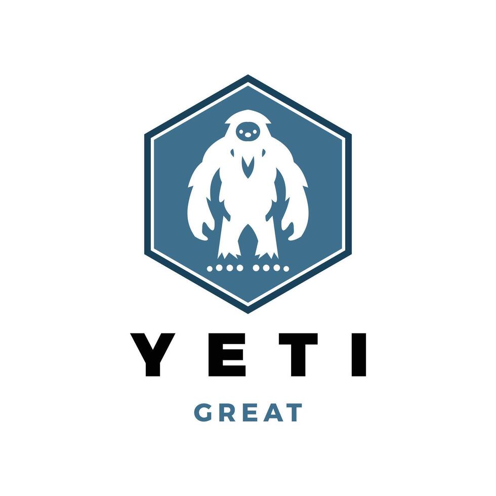 Yeti Icon Logo Design Template vector