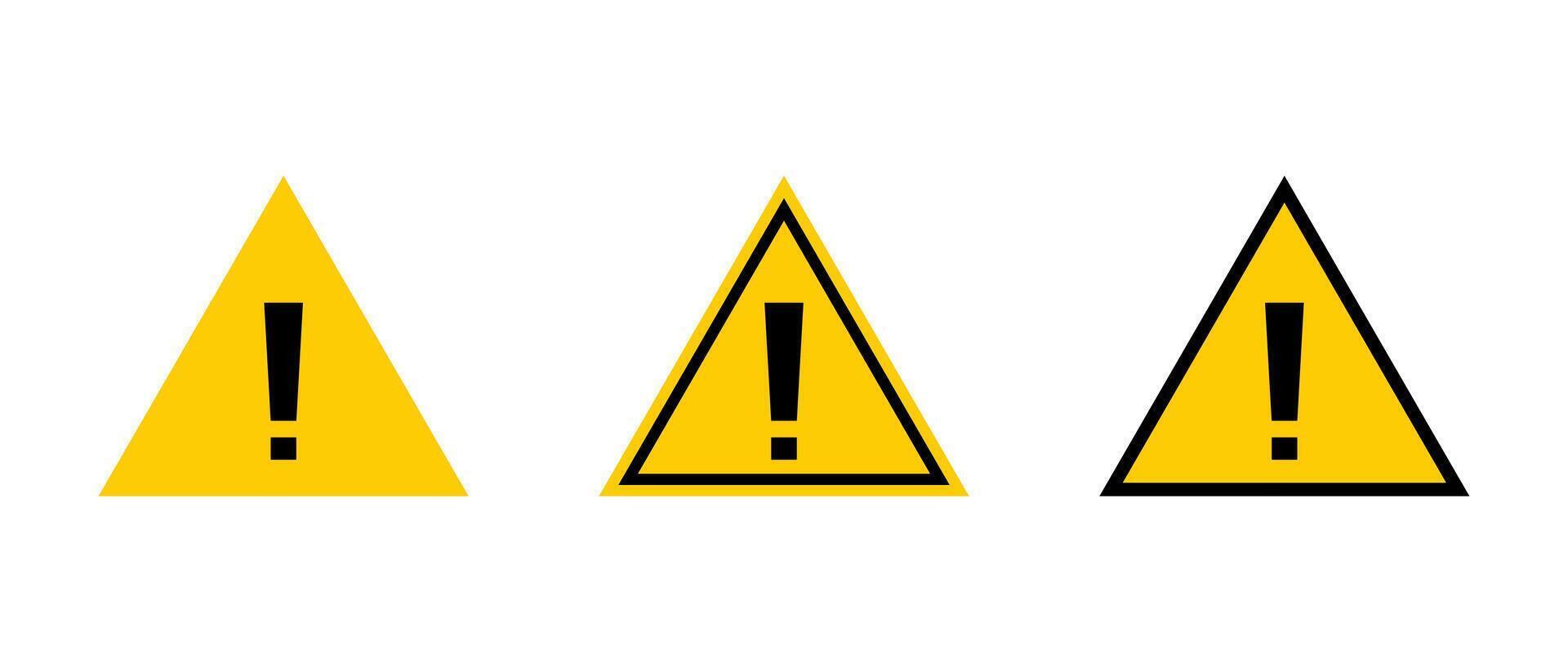 Warning, caution sign icon in flat style vector