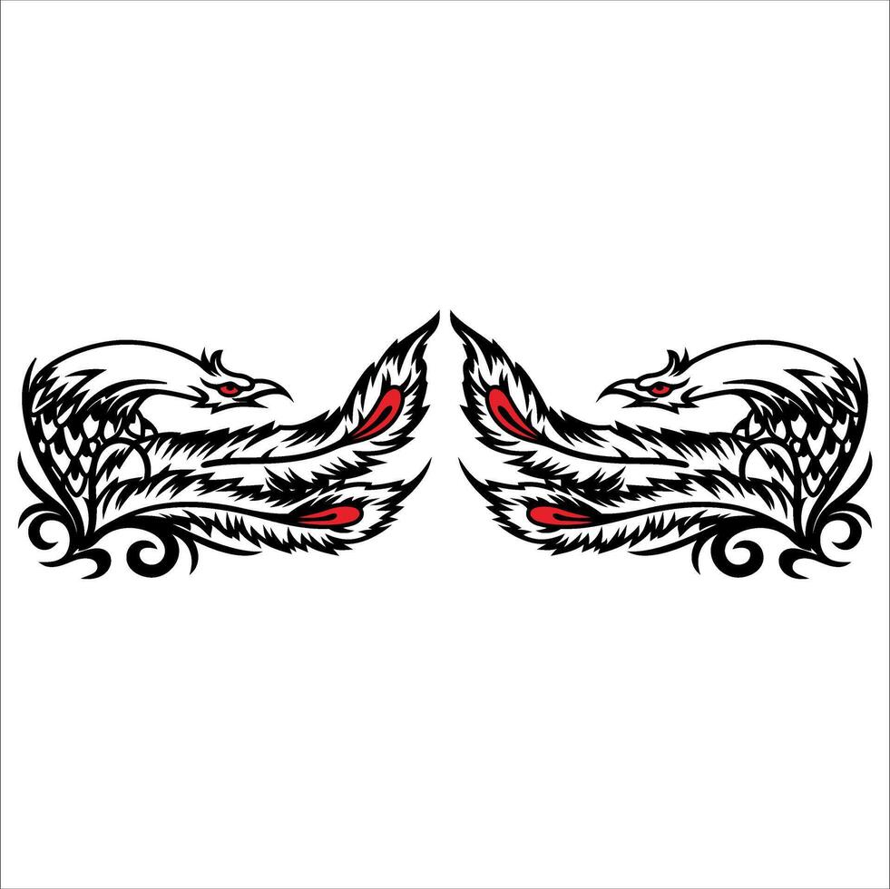 two eagles on a white background vector