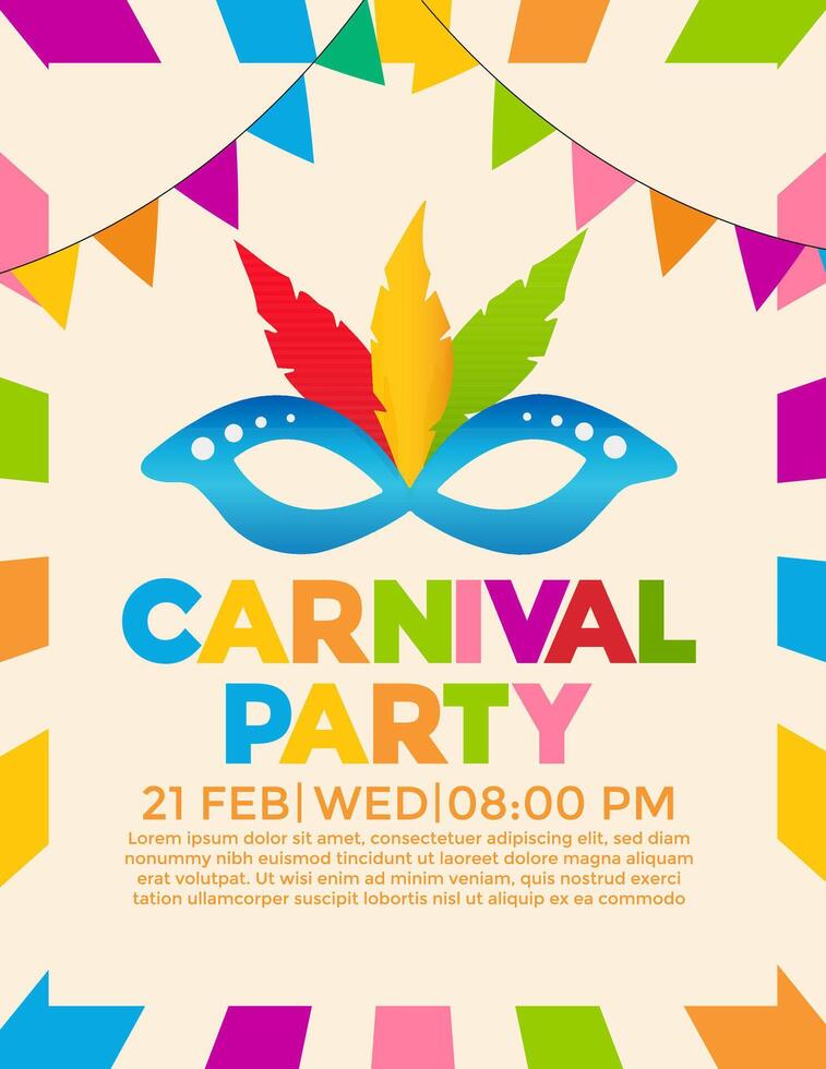 carnival party poster vector