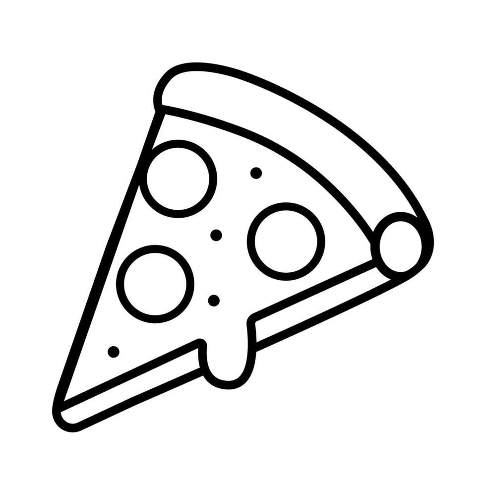 Pizza slice icon vector