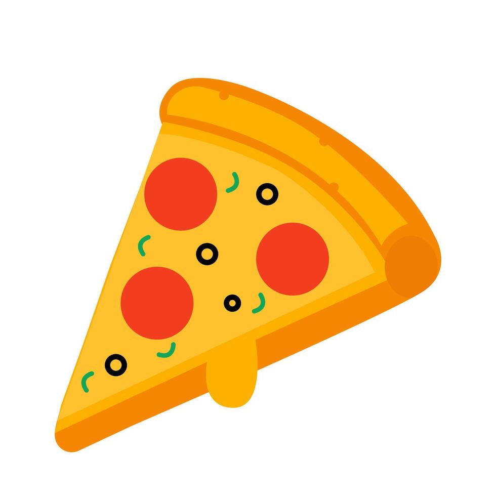 pizza slice illustration vector