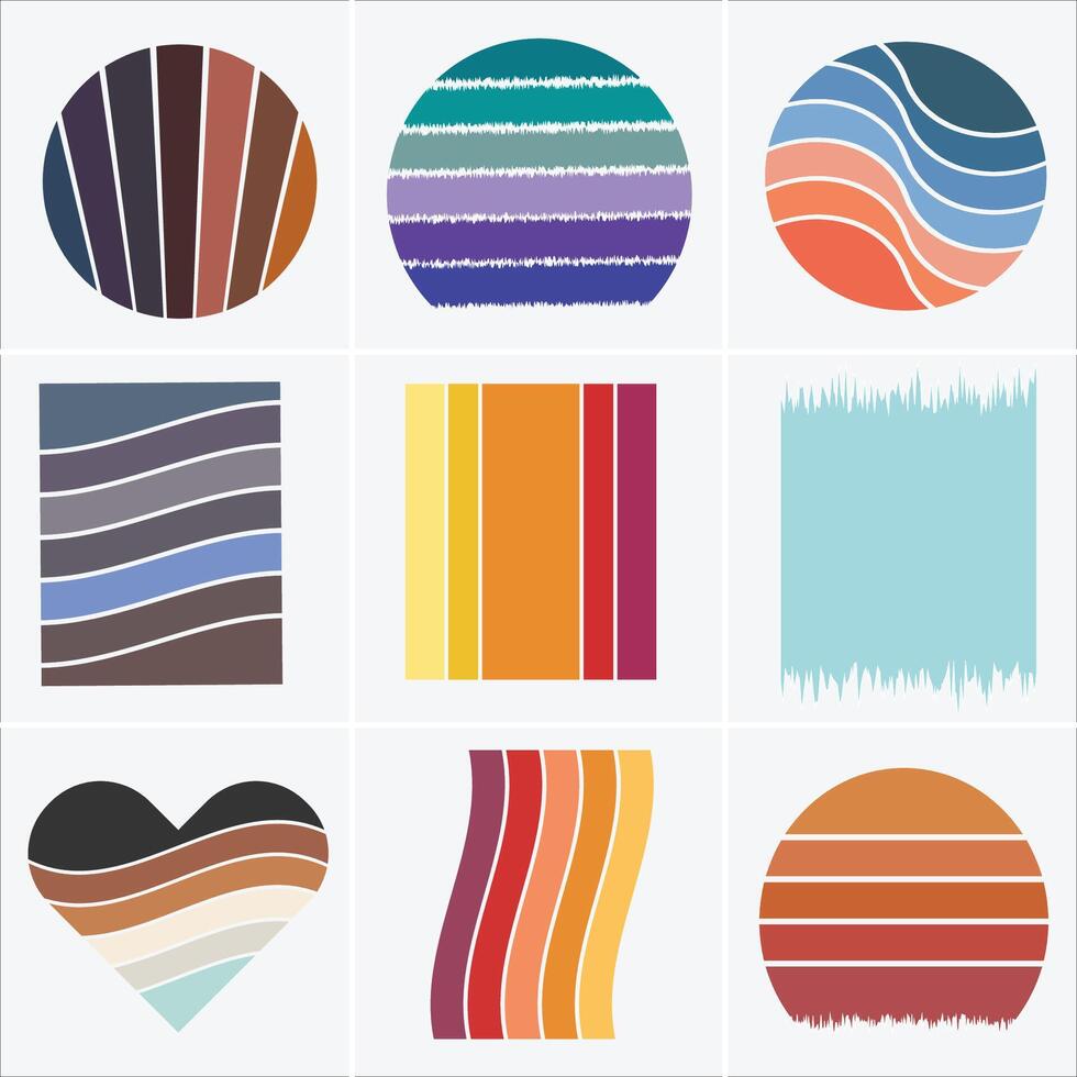 Sunset Vintage Retro Background vector
