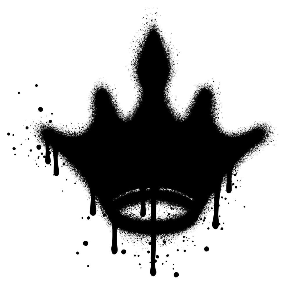 silhouette crown with a different and very unique graffiti style for t shirt designs and others vector