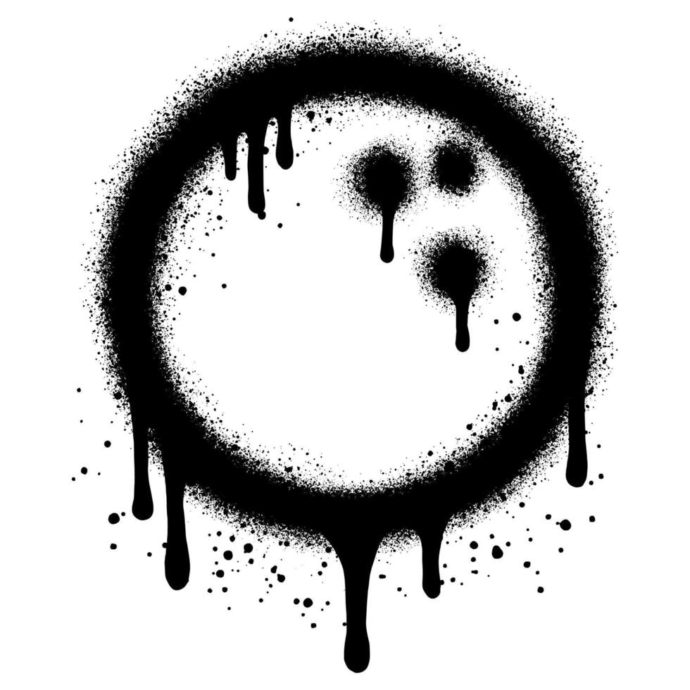 Graffiti Spray Painted Bowling ball icon isolated on white background. vector
