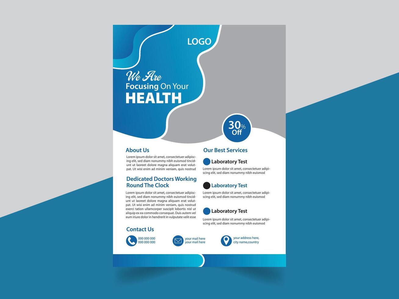 Corporate business flyer template design vector
