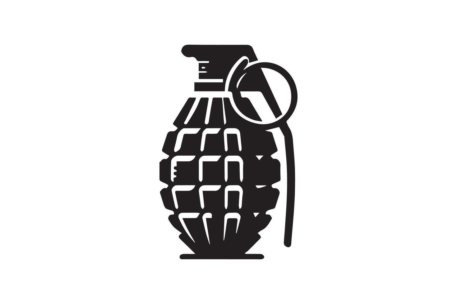 An image of a grenade on a white background vector