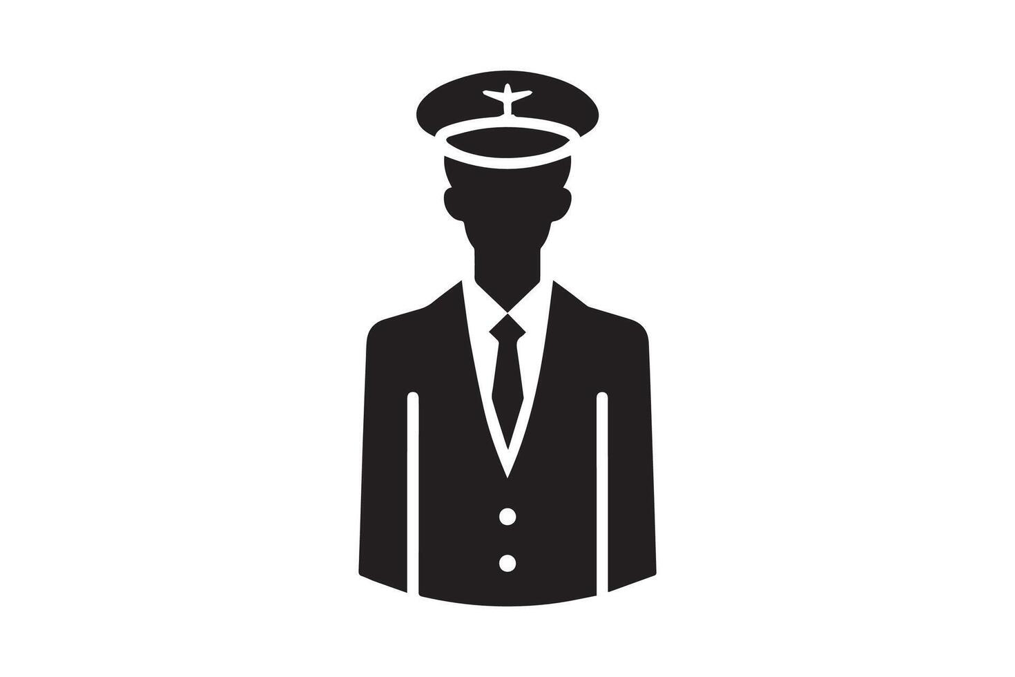 A black and white silhouette of a man in a suit vector