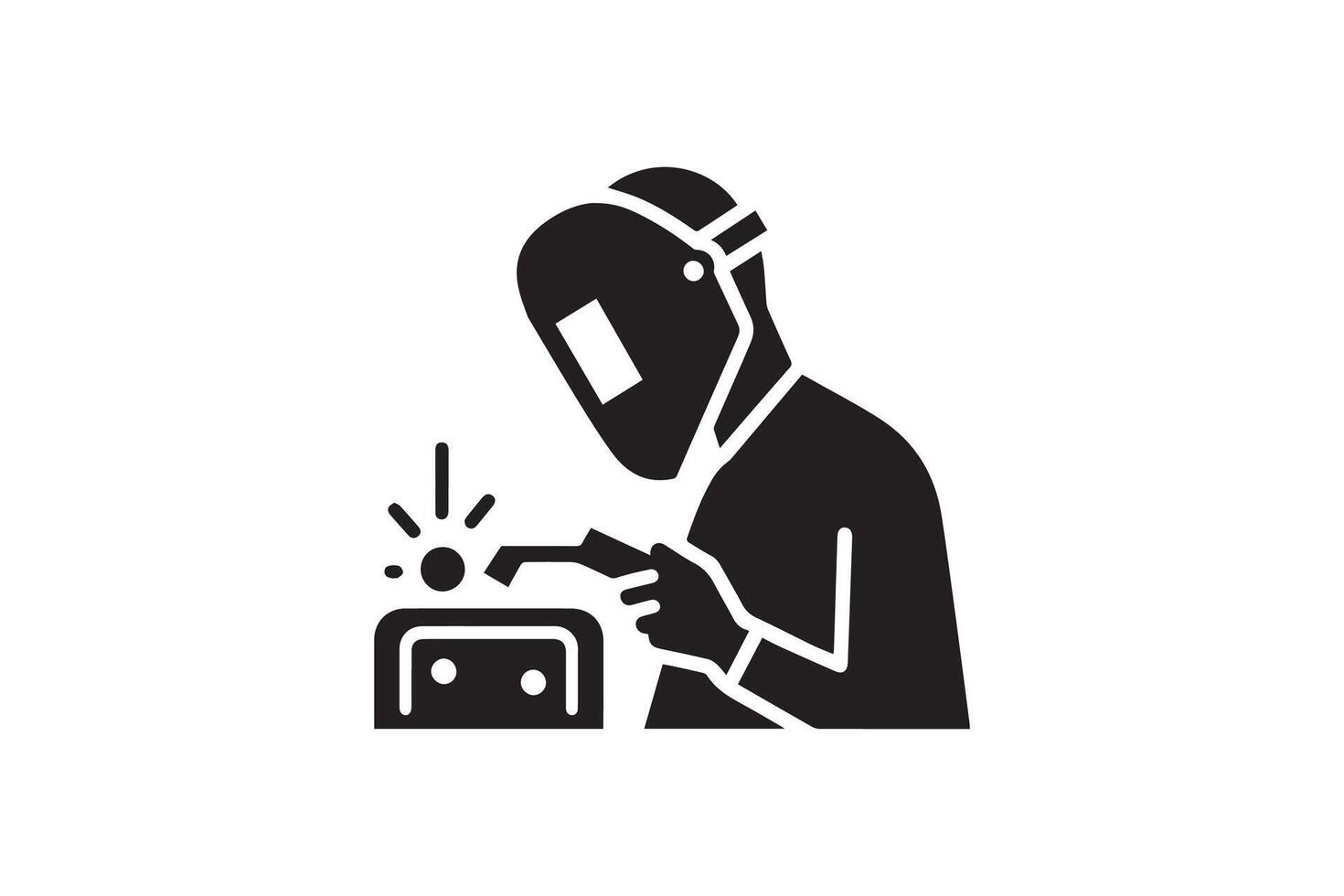 Welder icon illustration on white background vector
