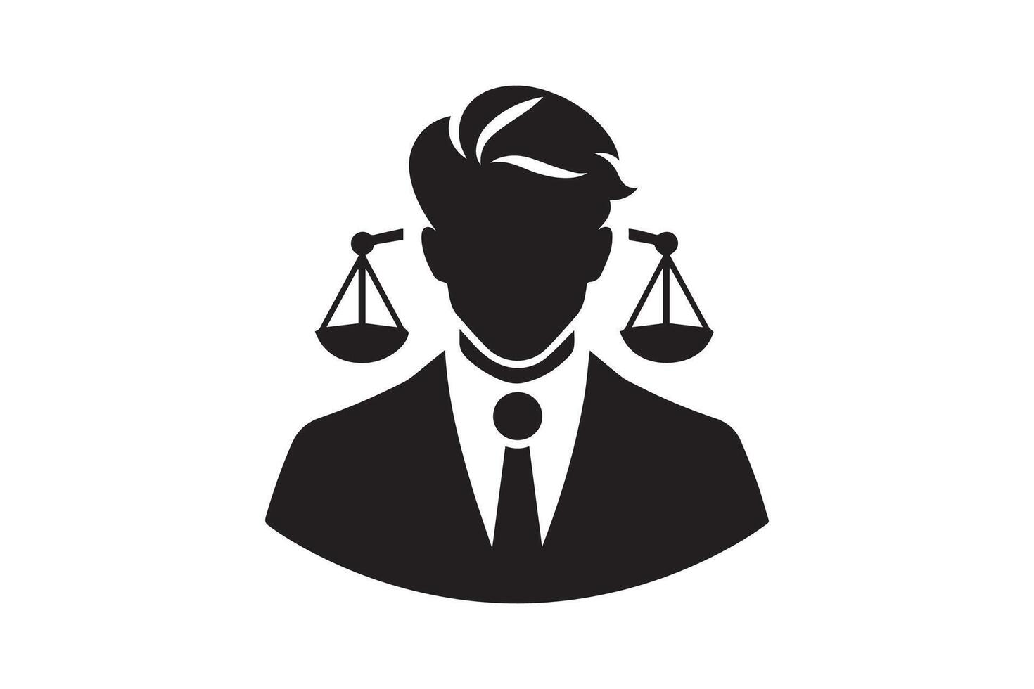 A black and white silhouette of a man with scales on his head vector
