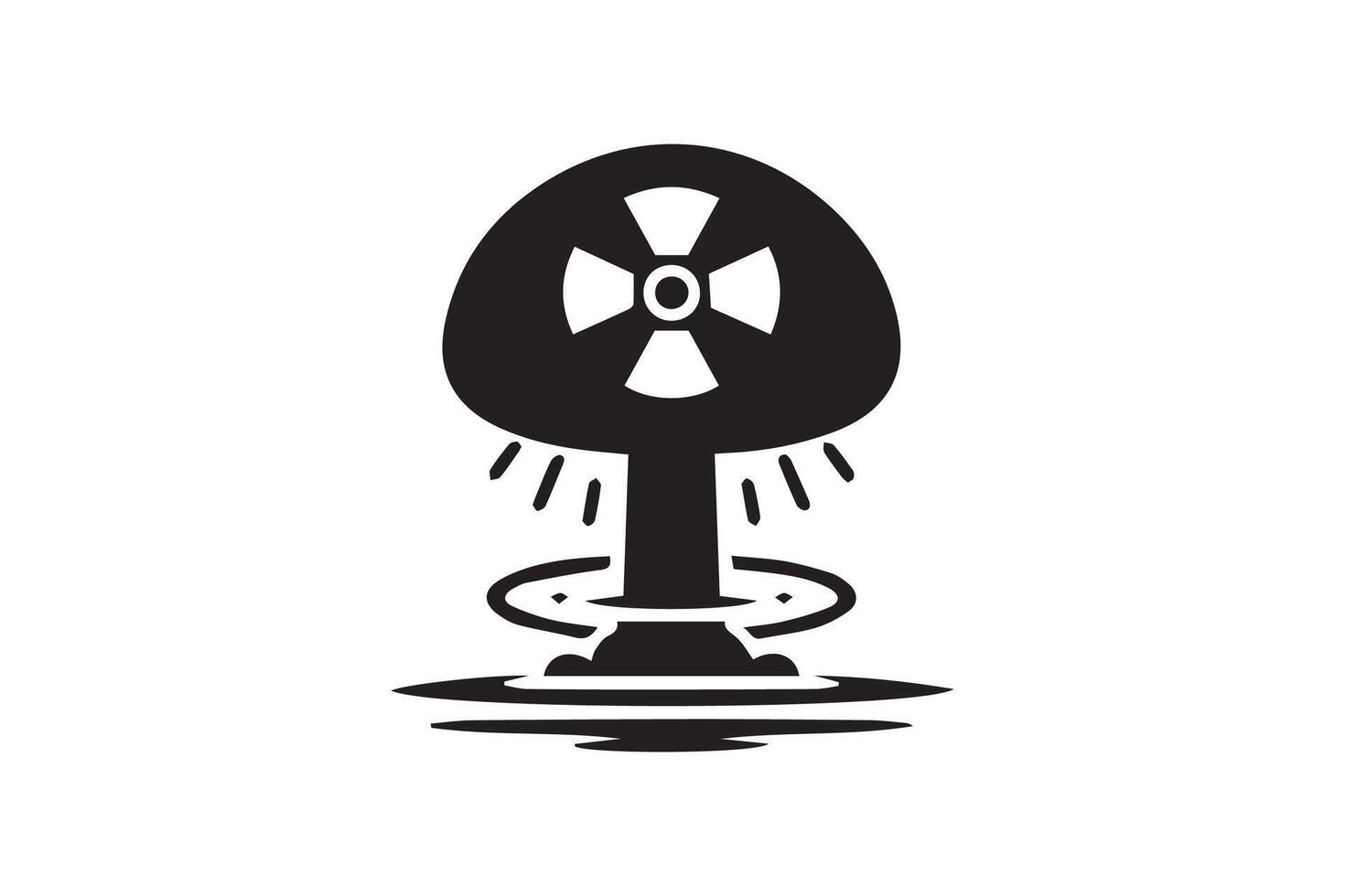 Radiation symbol on a white background vector