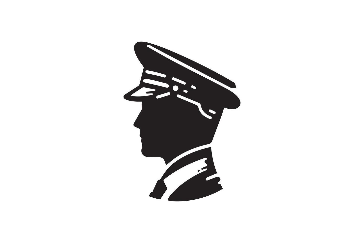A silhouette of a man in a hat vector