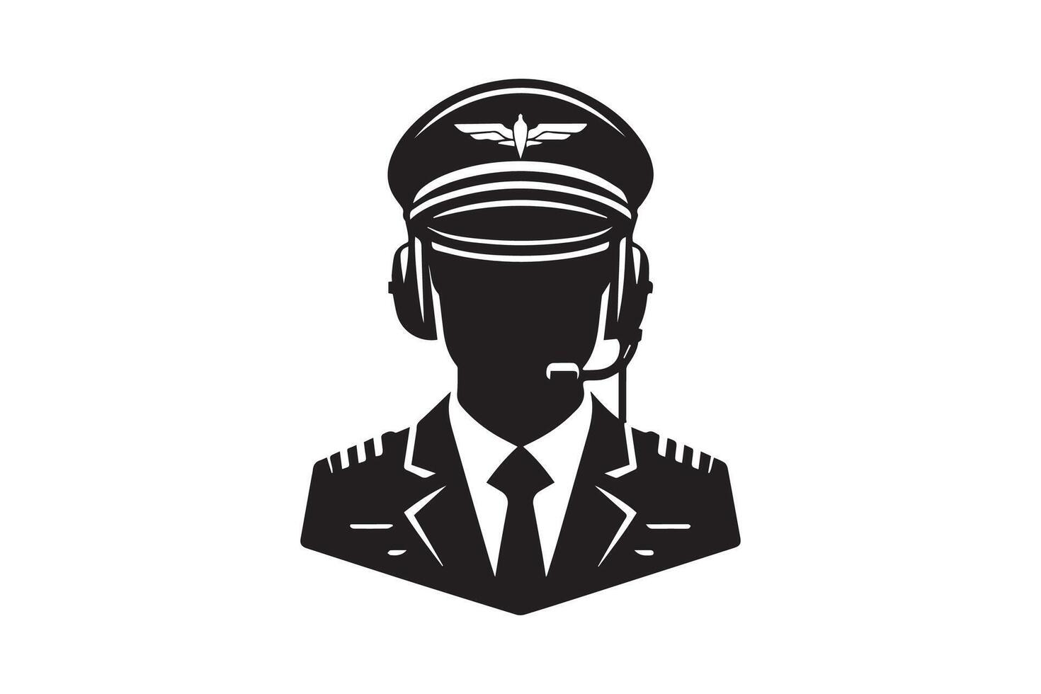 Air pilot icon silhouette silhouette illustration vector