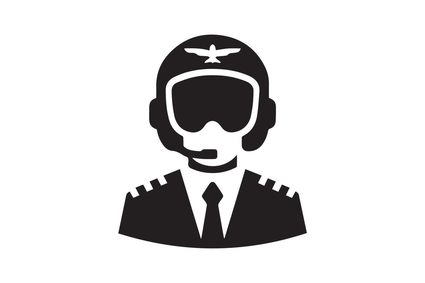 Air force pilot icon illustration vector