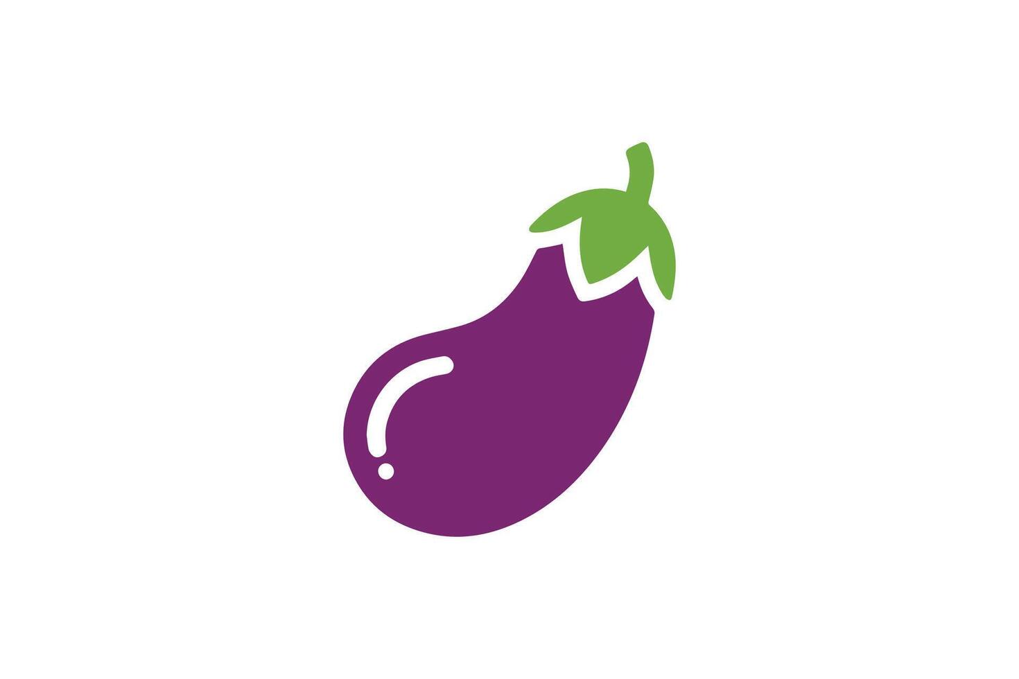 An eggplant icon on a white background vector
