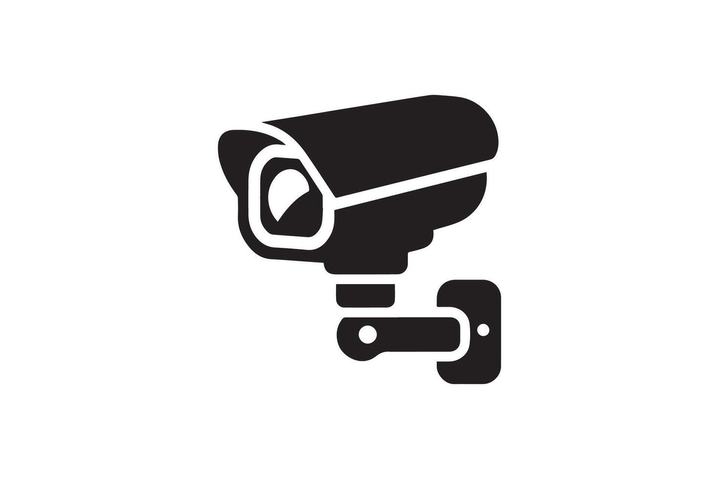 A black and white image of a security camera vector