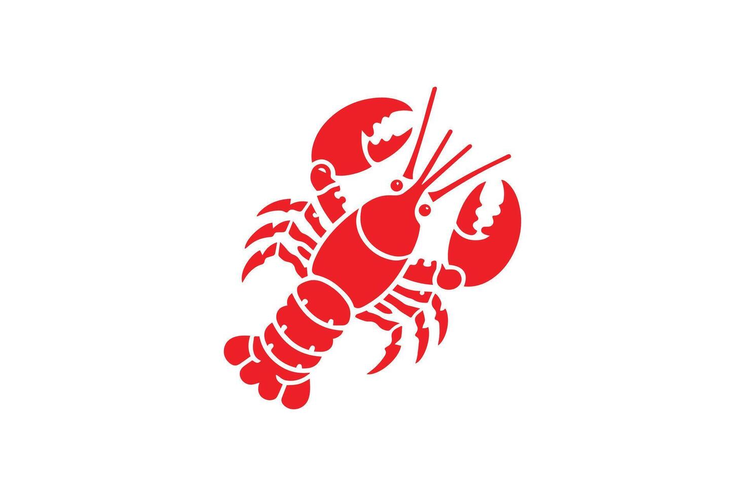 Lobster icon on white background vector