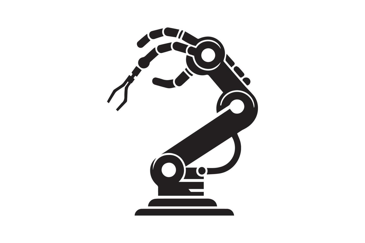 Robotic arm robot icon isolated on white background vector