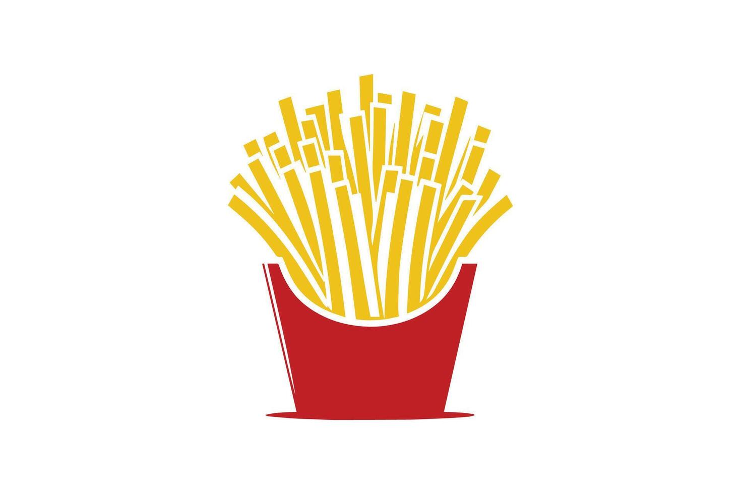 French fries icon illustration vector