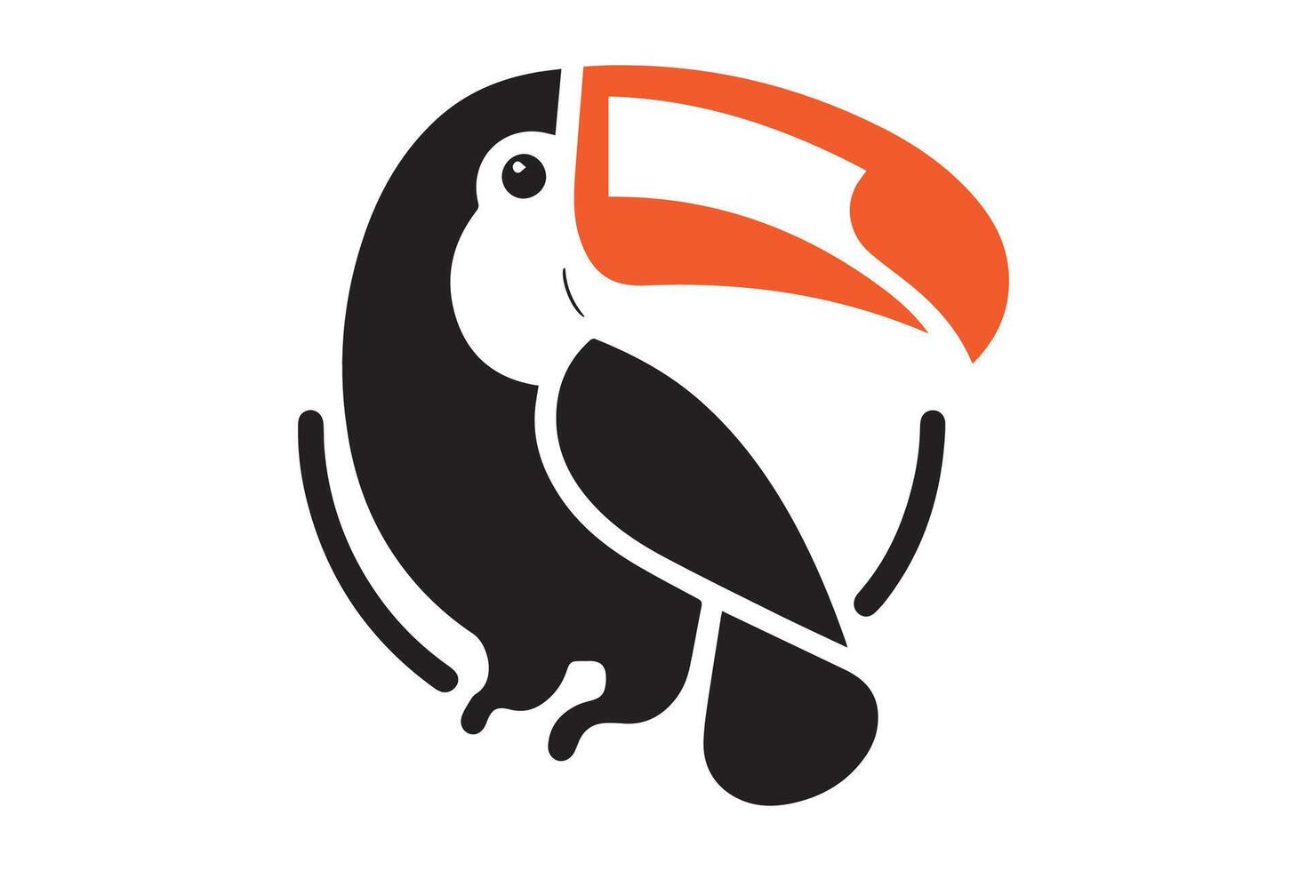 Toucan bird icon illustration vector