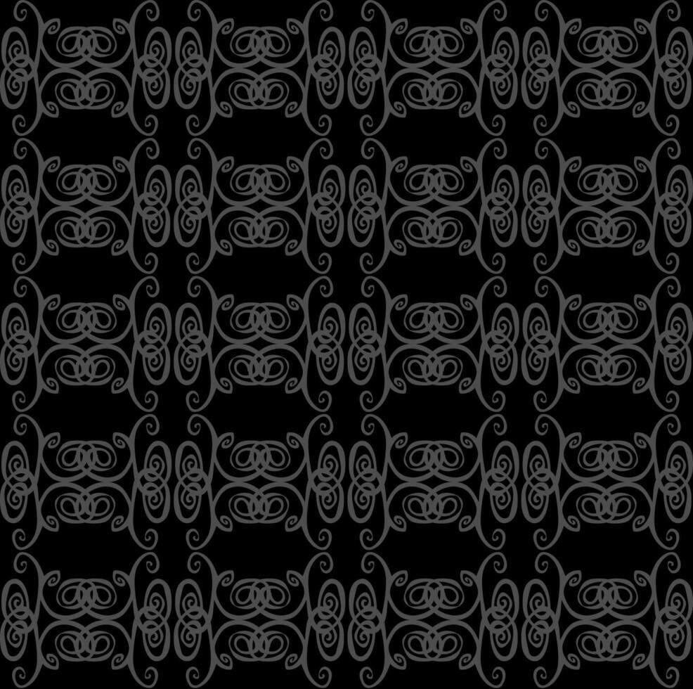 Gray seamless abstract pattern on black background vector