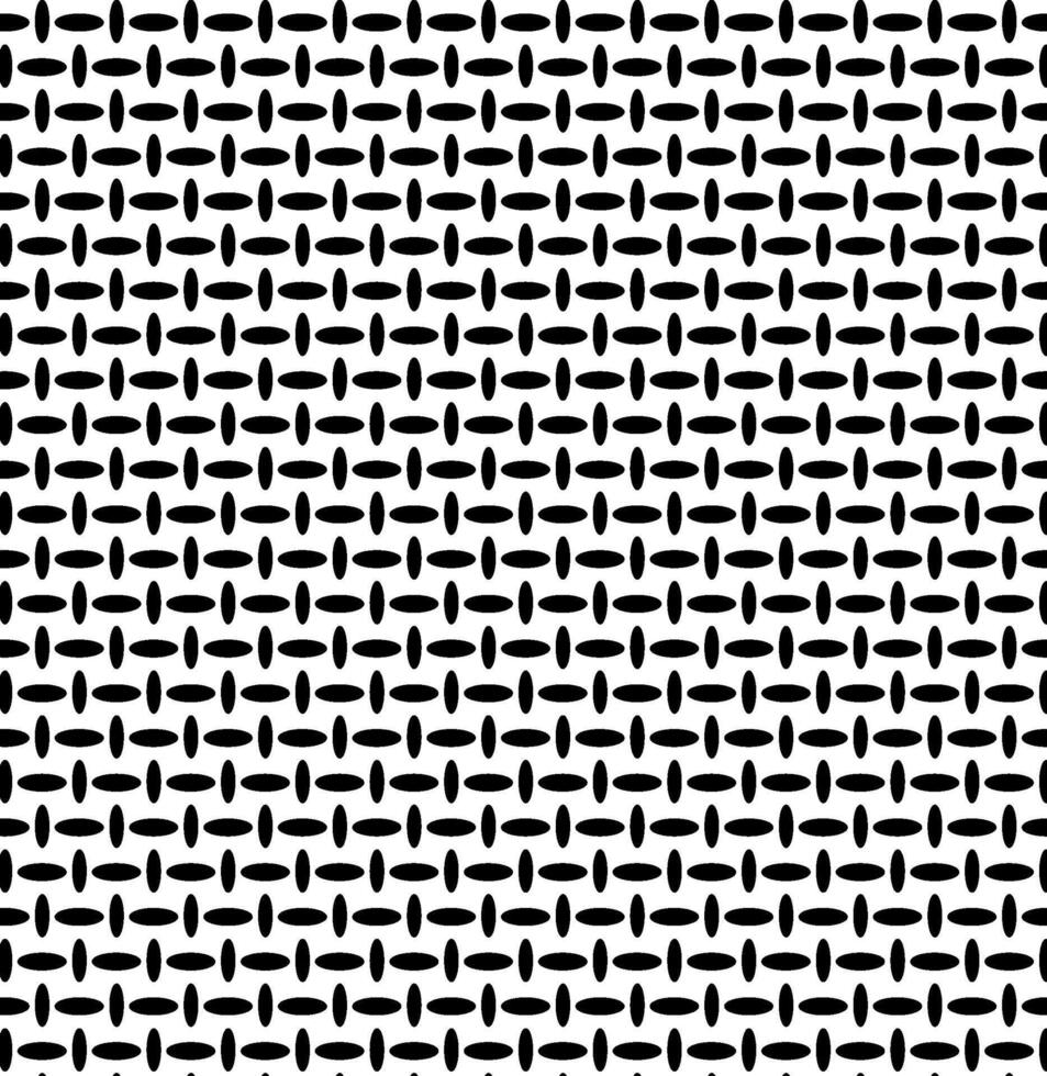 Geometric seamless black pattern on a white background in the form of circles and ovals vector