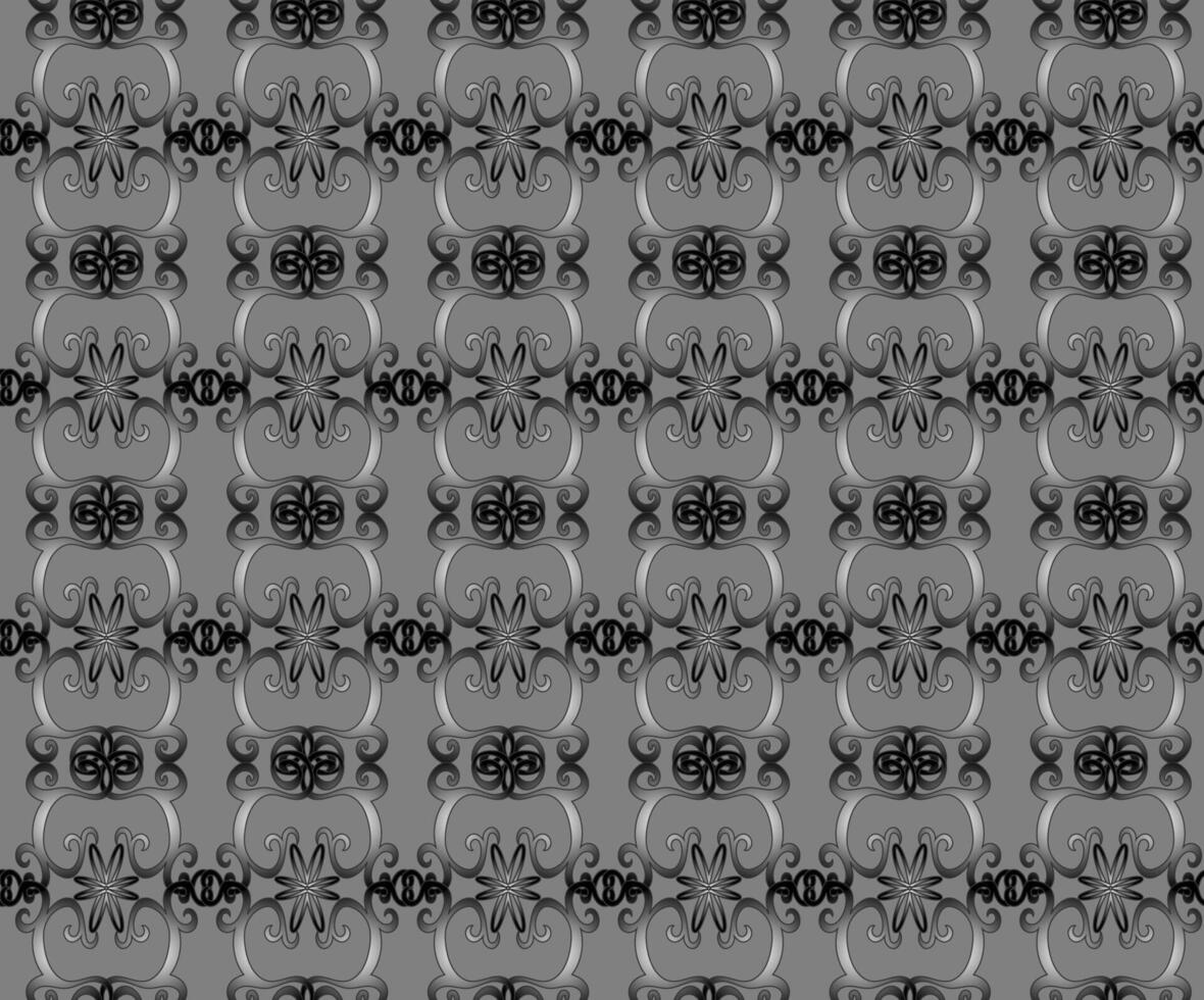 Beautiful seamless pattern on a gray monochrome background vector