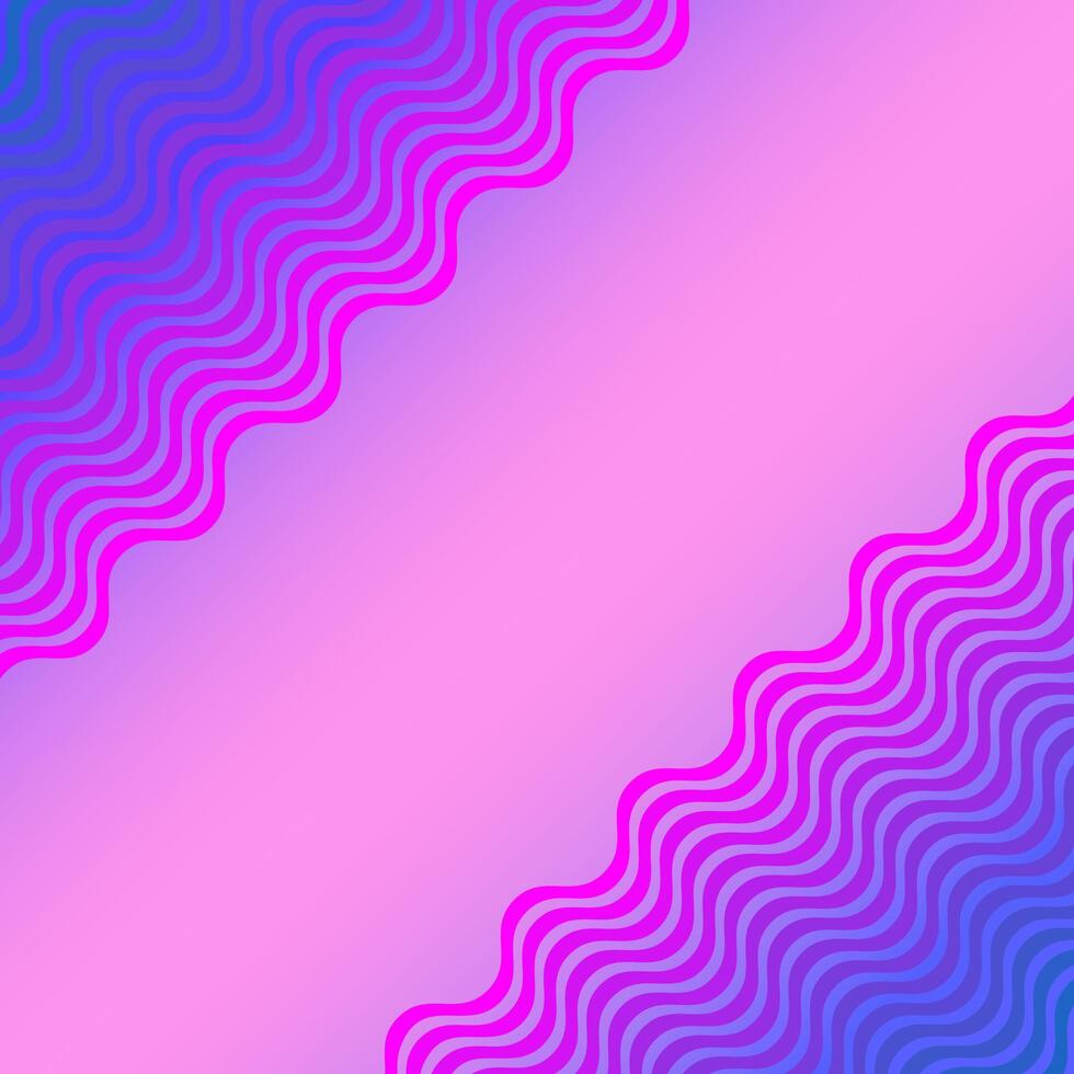 Abstract background decorated with a pattern of pink and blue wavy lines vector