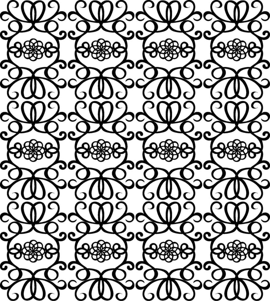 Beautiful black seamless lattice on a white background vector