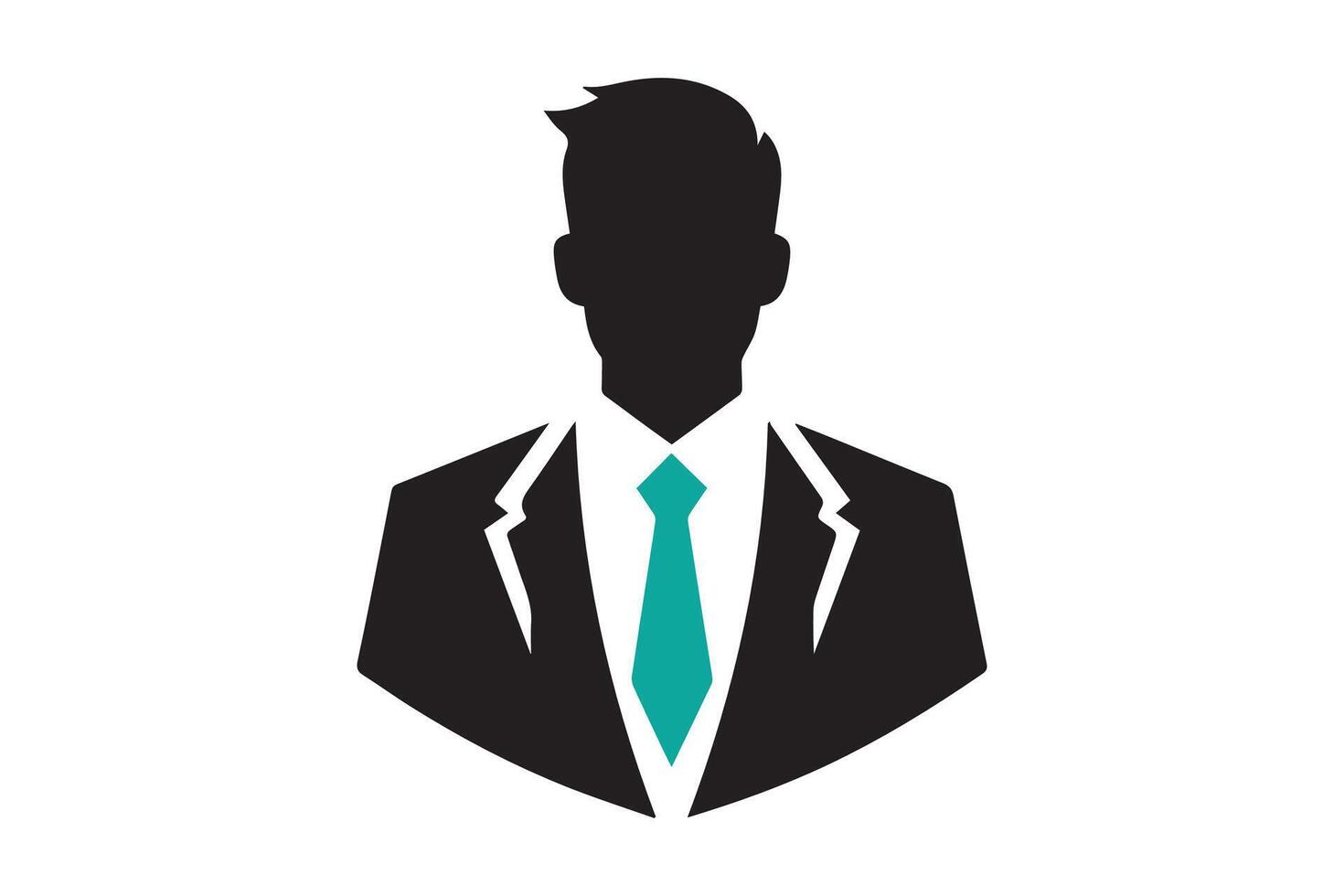 A man in a suit and tie icon vector