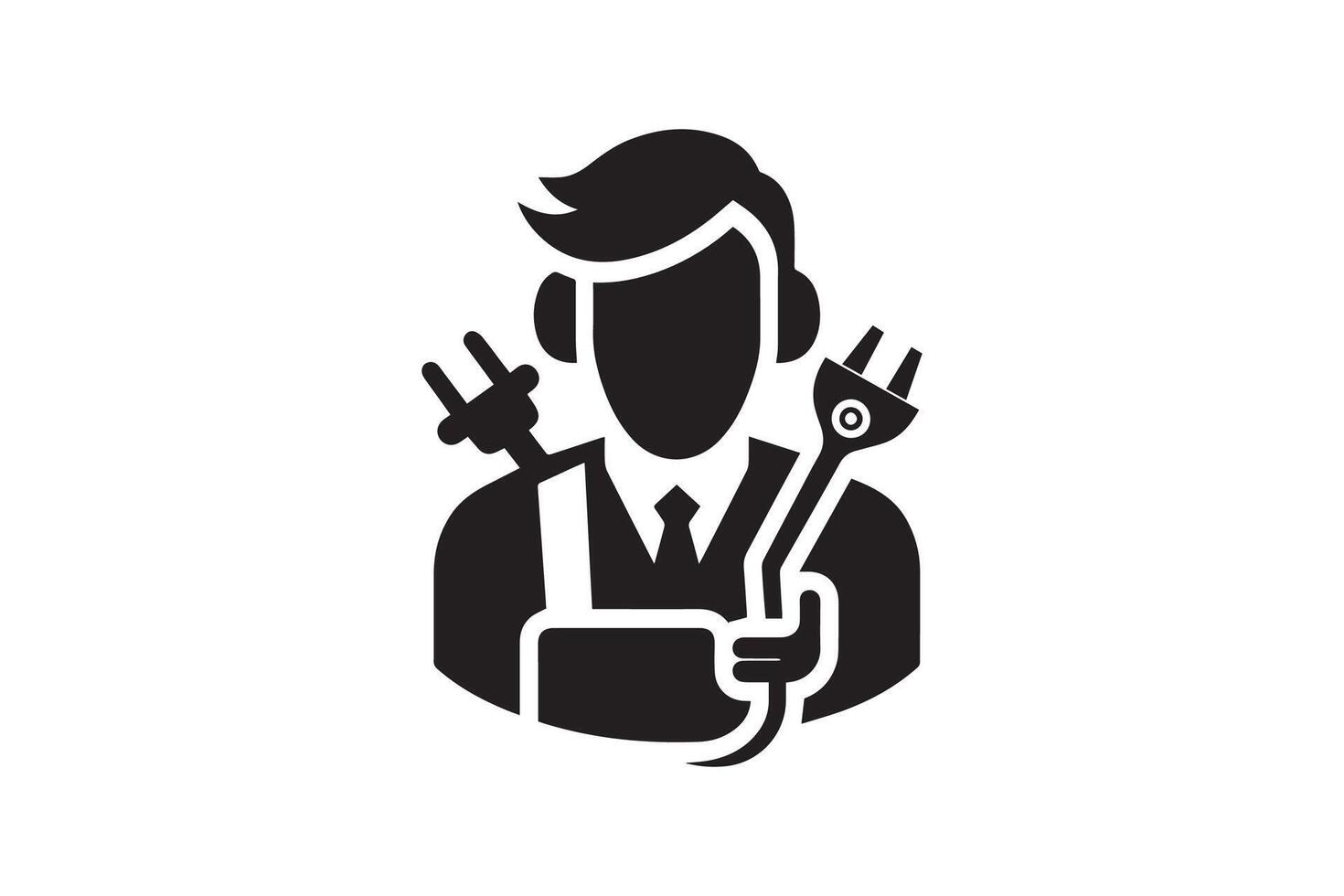 A man with a cord in his hand vector
