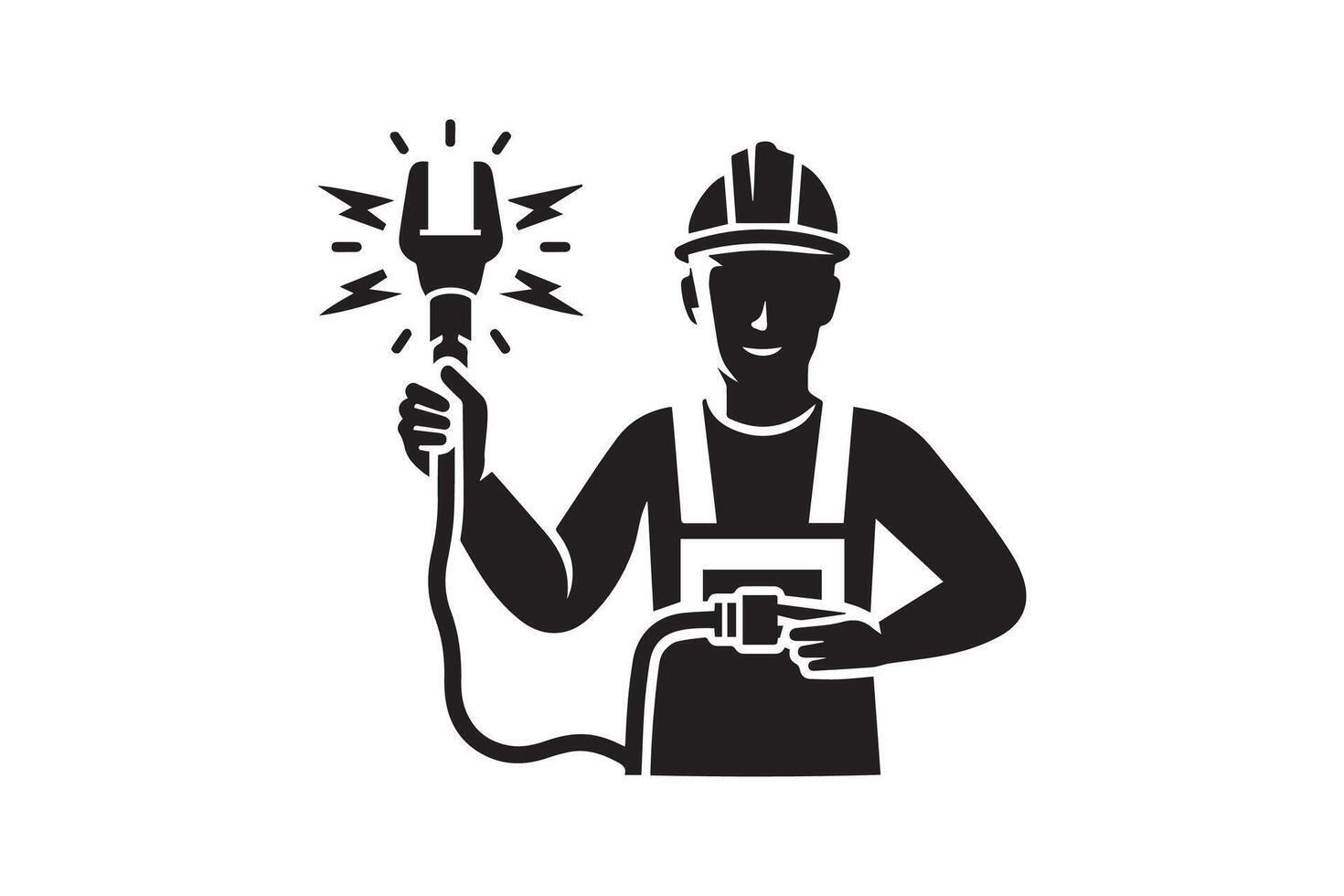 Electrician icon illustration vector