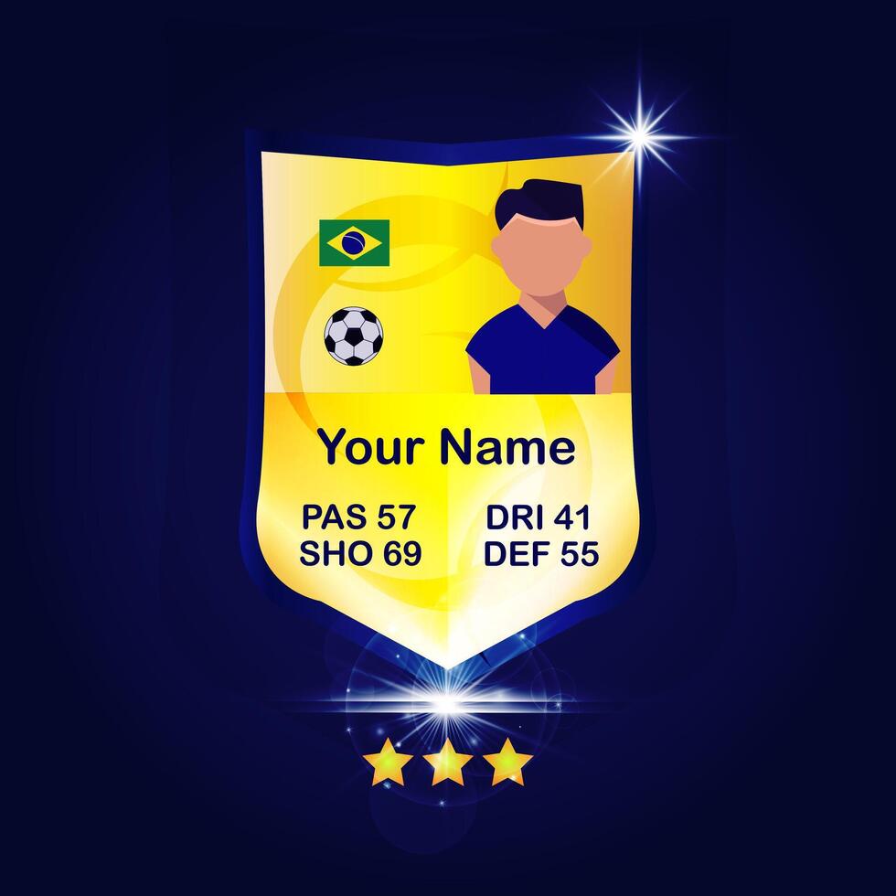 football cards for sports news with player rating vector