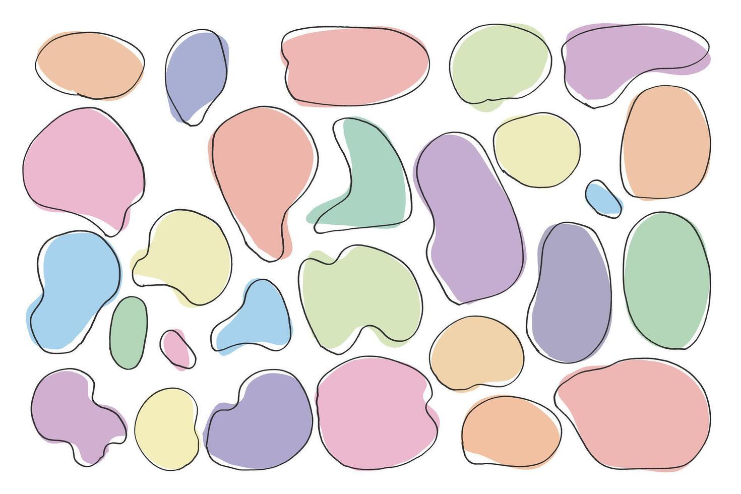 Hand drawn chat bubble. Frames for selecting text. Speech frames in cartoon style vector