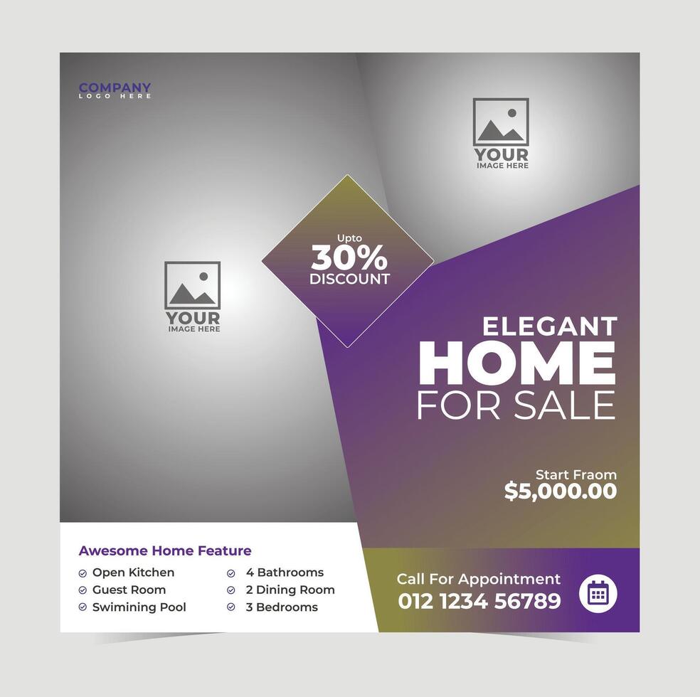 Real Estate flyerTemplate vector