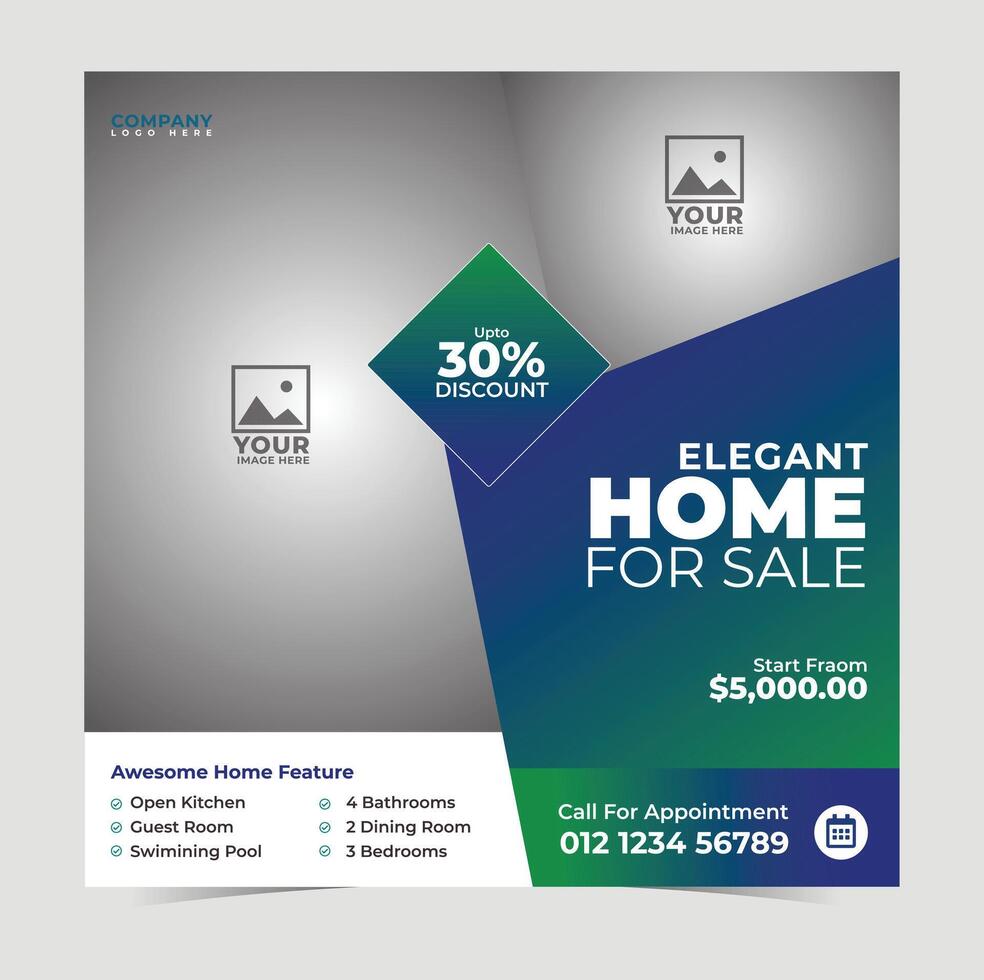 Real Estate Concept Template Layout Design. Modern Brochure, Flyer, Poster Design Template vector