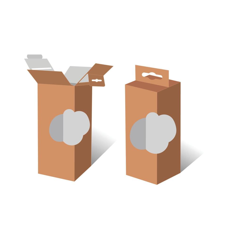 Childs Feeder Box template 3D box vector
