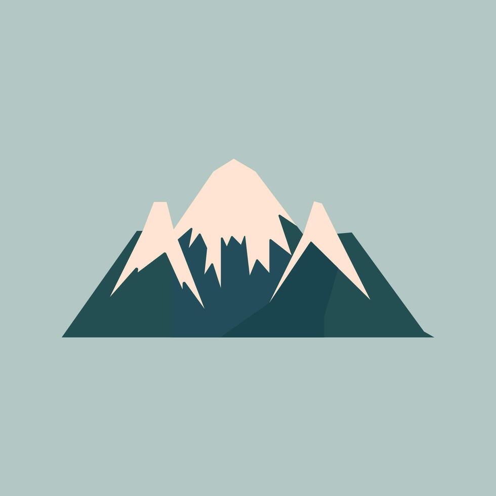 Mountain Valley Colourful Flat Illustration. Perfect for different cards, textile, web sites, apps vector