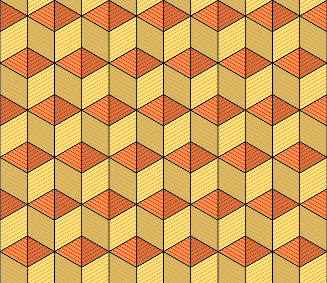 isometric optical empty cubes pattern vector