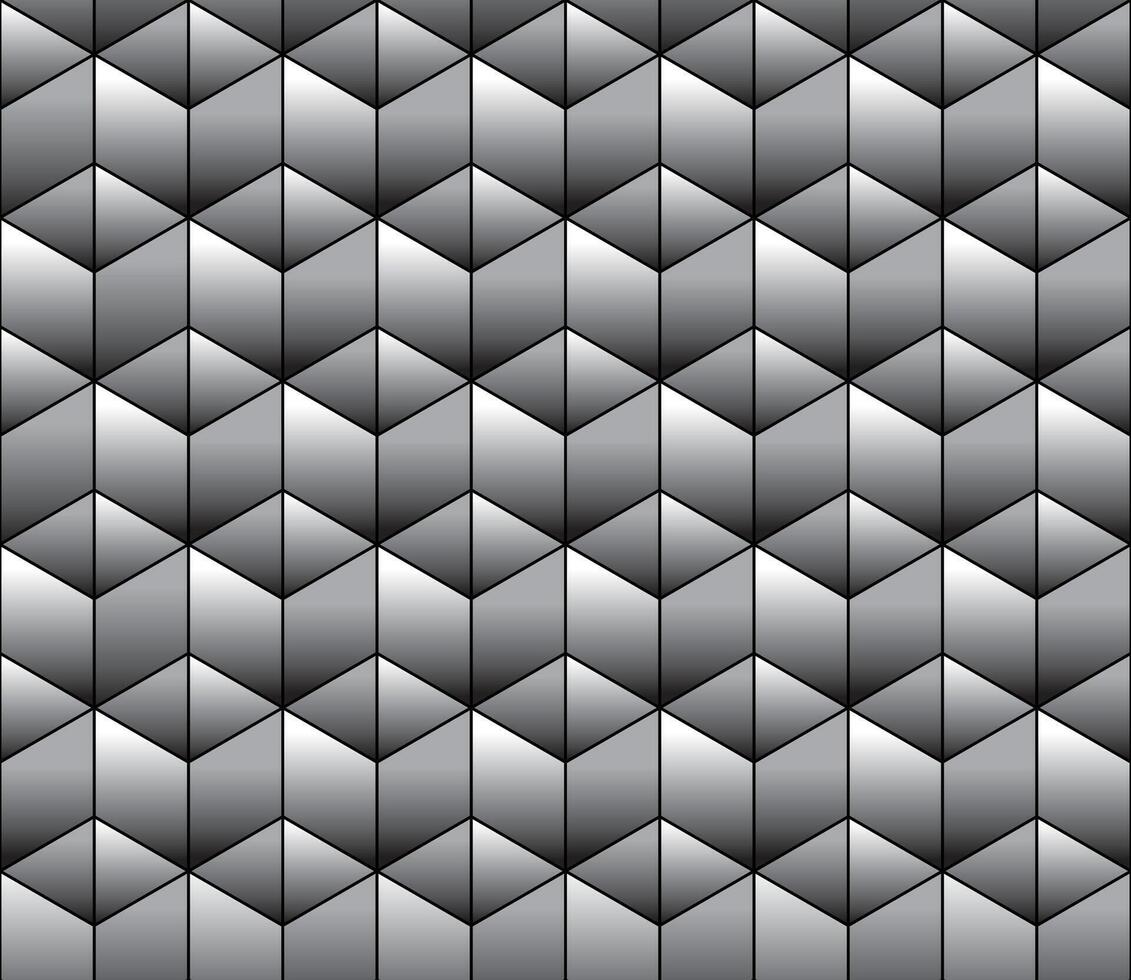 isometric 3d gradient shadow empty cubes seamless pattern vector