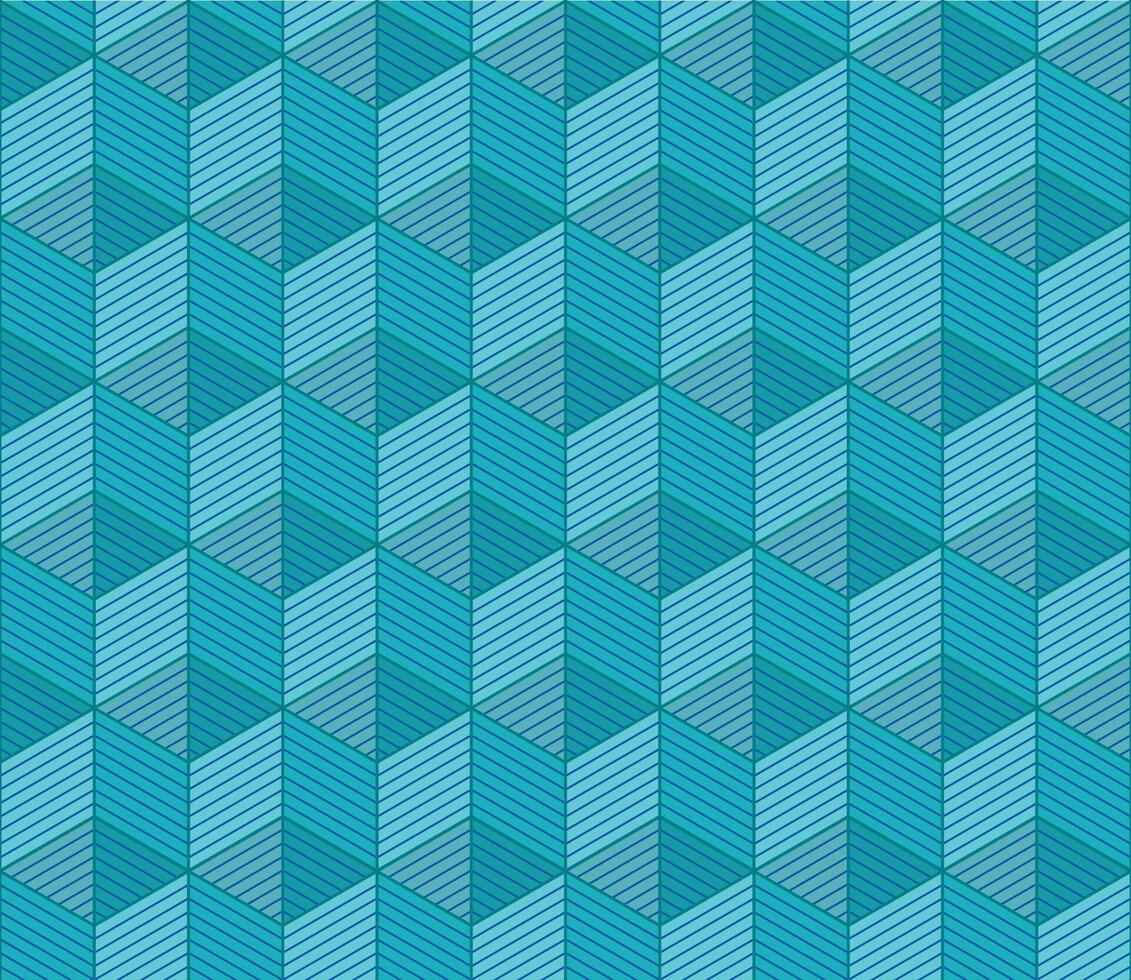 isometric empty cubes seamless optical pattern vector
