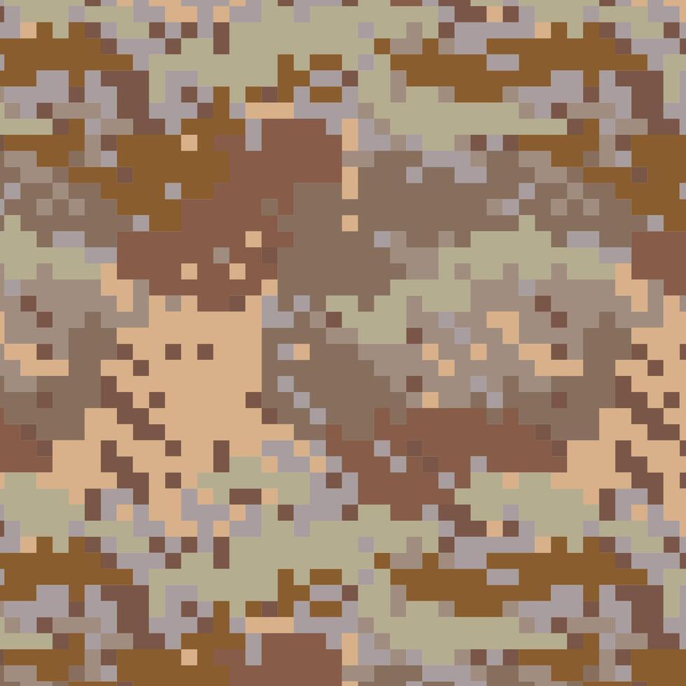 Camouflage pixel pattern for hunting. Military texture. Abstract army background for cloths vector