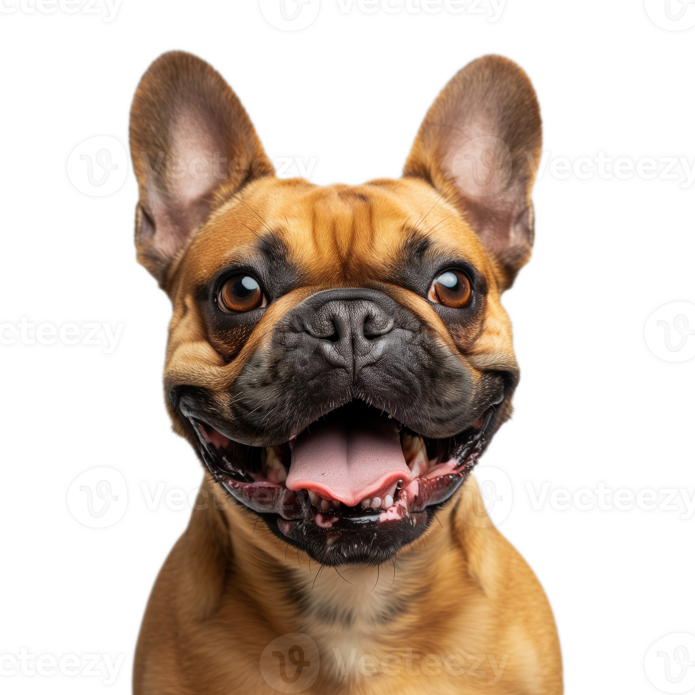 Close-Up Portrait of a Happy Brown French Bulldog png