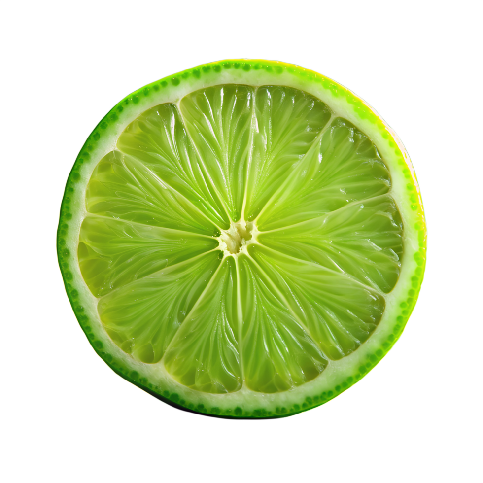 Refreshing Lime Slice Isolated on Transparent Background png