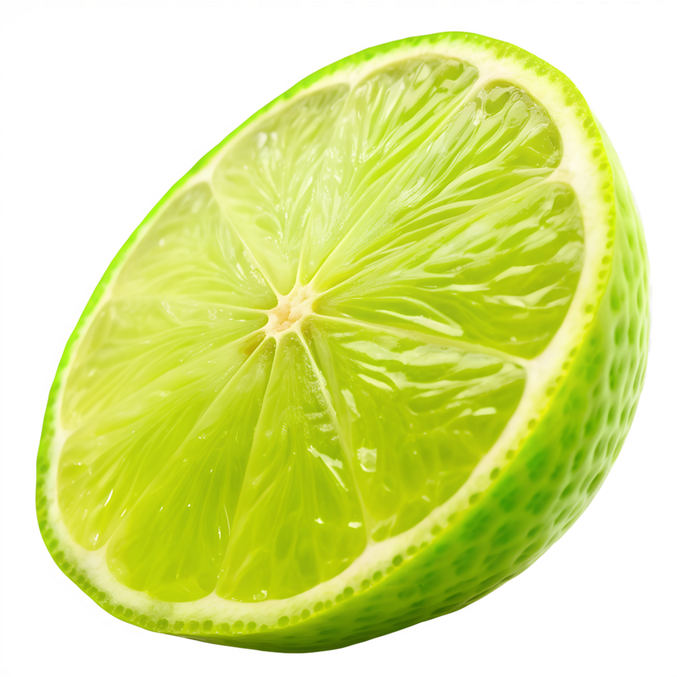 High-Resolution Juicy Lime Slice Transparent Background png