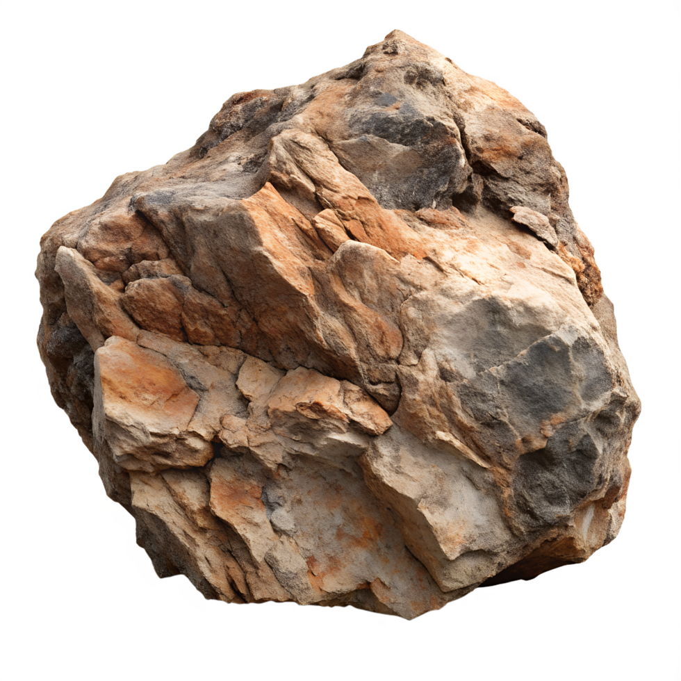 Natural Rock Boulder Isolated on White Background png