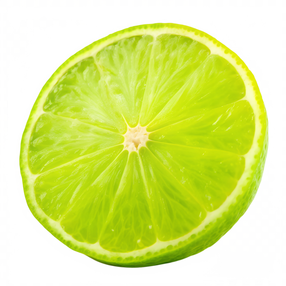 Lime Fruit Slice Isolated on Transparent Background png